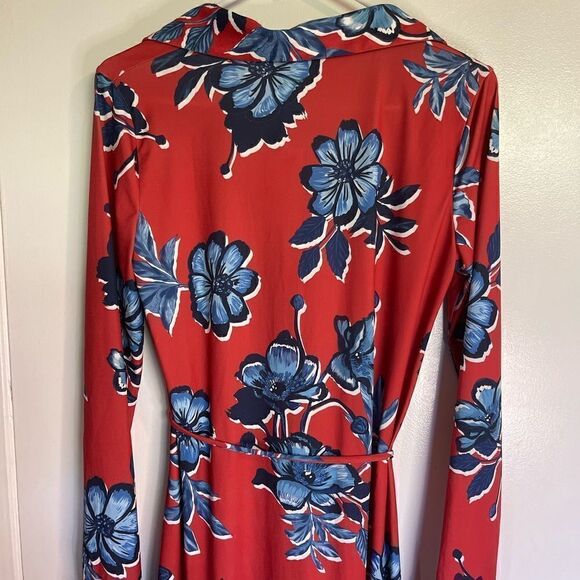 Zara Floral Buttons Down Long Sleeves Self Tie Midi Dress.Size S - Picture 11 of 16
